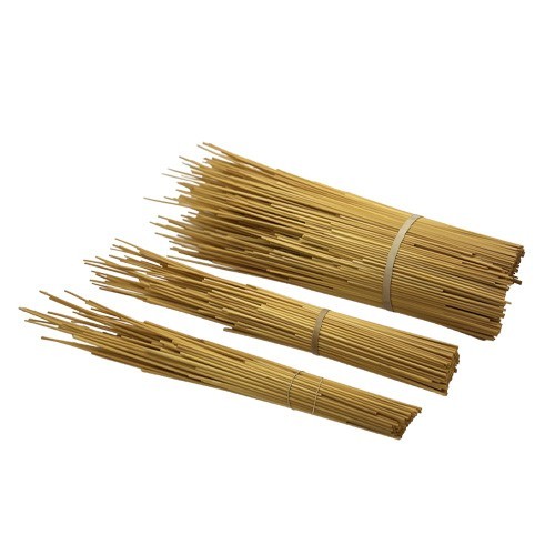 Golden yellow rye straw