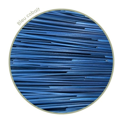 Zoom paille de seigle bleu cobalt