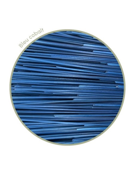 Zoom paille de seigle bleu cobalt