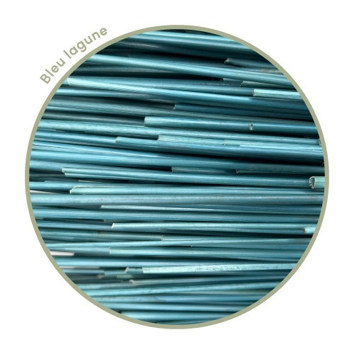 Zoom paille de seigle Bleu Lagune