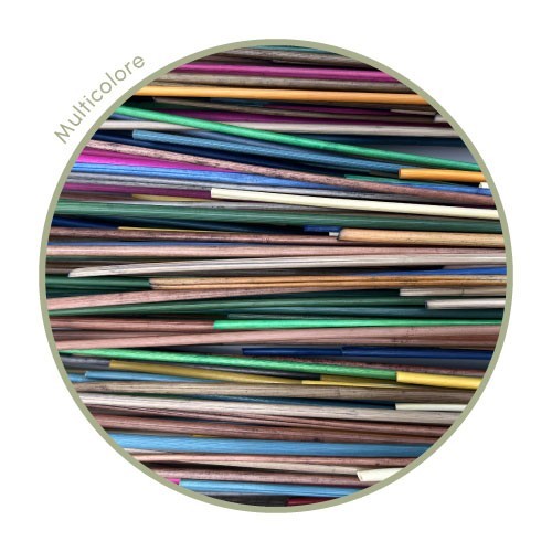 Multicolored rye straw