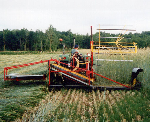 récolte avec le tracteur